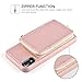 iPhone XR Wallet Case, ZVE for iPhone XR Case with Credit Card Holder Slot Shockproof Protective Leather Wallet Zipper Pocket Purse Handbag Wrist Strap Case for Apple iPhone XR 6.1