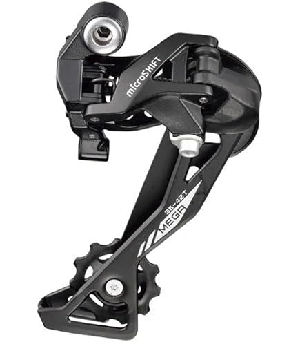 MicroSHIFT R10 10-Speed Rear Derailleur - Short Cage, CNC Aluminum Black For Road Bike
