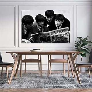 XYDQ Poster sur toile The Beatles en noir et blanc – Art mural – Impression moderne – Décoration de chambre de famille… - Les Beatles, Paul McCartney, John Lennon, RIngo Starr, George Harrison XYDQ Poster sur toile The Beatles en noir et blanc - Art mural - Impression moderne - Décoration de chambre de famille… – Image 4