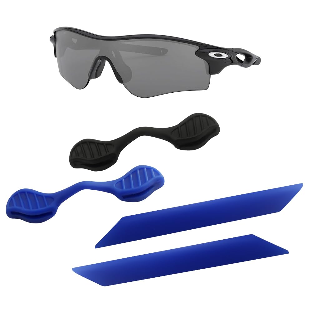 HiCycle2 Sunglasses nose pads Replacement for Oakley Radar Path/RadarLock Path/Radar EV Path Series Sunglass Repair Kits(Blue Temple+(Blue&Black) Nose Pads)