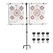Highwild Adjustable Paper Target Stand, Frame with 8 Clips | Clear Bullseye Targets Sheet for Shooting Practice