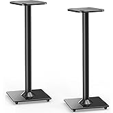ELIVED Universal Speaker Stand Pair, 31 Inch Height Bookshelf Speaker Stands for Satellite Speaker Large Speaker Up to 22 lbs, Surround Sound Speaker Stand with Cable Management, Black, YD5022