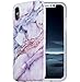Caka iPhone X Case, iPhone Xs Marble Case Slim Anti Scratch Shockproof Luxury Fashion Silicone Soft Rubber TPU Protective Case for iPhone X XS (Pink)