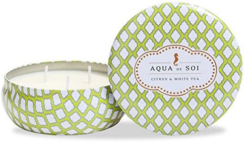 The SOi Company Aqua de SOi 100% Premium Natural Soy Candle, 21 Ounces Triple Wick (Citrus &amp; White Tea)