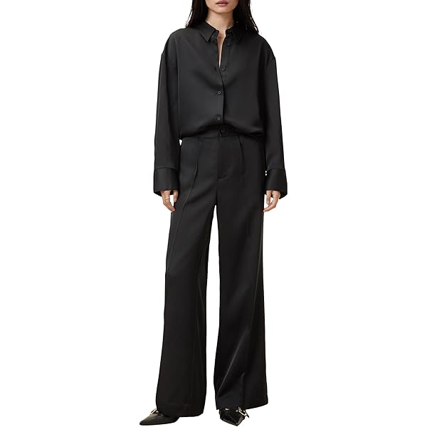 AllSaints Women's Zenni Trouser, Black at Amazon Women's Clothing