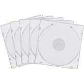 10 Pack 5.2mm CD Case Slim Single Super PP Poly Plastic CD DVD R CDR Case | CD Jewel Case, Disc Storage Wallets with Outer Sleeve, Durable DVD Cover Protection Replacement, Ultra-Thin Single-Layer