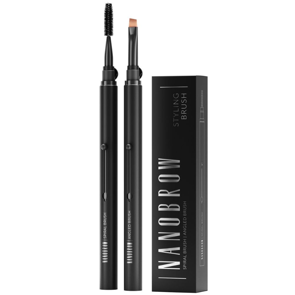 Nanobrow Styling Brush - Brow Angled Brush & Spiral Brush Set