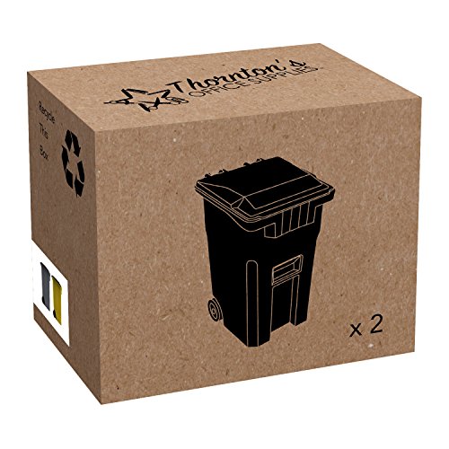 Thornton's Office Supplies Mini Curbside Wrestling Toy Garbage Trash Can and Recycle Can Set Office Desk Pencil Cup Holder (Gray/Yellow) - Thumbnail 3