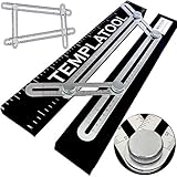 TEMPLATOOL Template Tool, Aluminum Tile and Floor Measuring Tool, Multi Angle ruler, General for DIY-ers, Handymen, Craftsmen, Builders, Construction Workers, Fathers, Husbands