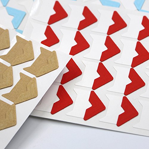 Md trade 10 Sheets Multi-Colored Photo Mounting Corners Sticker Self Adhesive Cardstock for DIY Scrapbooking, Picture Album, Personal Journal, Dairy(Total Pack of 240 Pcs) - Thumbnail 3