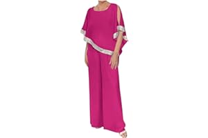 Womens 2 Piece Formal Outfits Long Pants Suits Chiffon Outfit Sets for Wedding Guest Evening Party Gowns