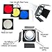 Fotodiox Fotodiox Universal Barndoor Kit with 45 Degree Honeycomb Grid & Color Gels, for Bowens Gemini Standard, Classica Powerpack, R Series, Rx Series and Pro Series Strobe Flash Light with