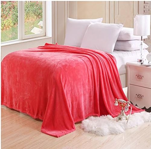 HHYWS Stylish Soft Warm bed throw sofa Throw Blanket Coral color pixel afternoon nap, Pink,150x200