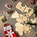 Tatuo 90 Pieces Unfinished Ornaments Christmas Wooden Ornaments Hanging Embellishments Crafts for DIY, Christmas Hanging Decoration (White Multi-Shapes)