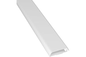 D-Line TV Wall Mount Cord Hider, Hide Mounted TV Cables, Wire Covers, Self Adhesive Cover for Cords, Paintable, Low Profile, 