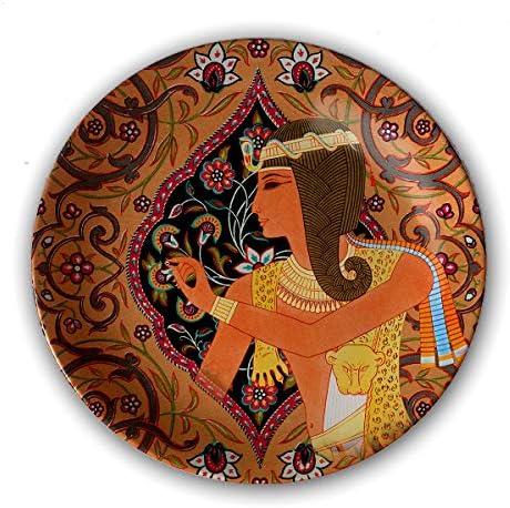 Cyahi -Wall Plates Ceramic Decor with Hook for Hanging. 7" Diameter (Mysteries of Nile)
