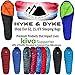 Hyke & Byke Eolus 15 & 30 Degree F 800 Fill Power Hydrophobic Goose Down Sleeping Bag with ClusterLoft Base - Ultra Lightweight 3 Season Men's and Women's Mummy Bag Designed for Backpacking