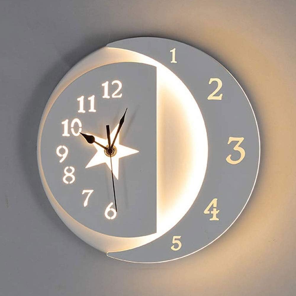 CHENXU Creative Trend Wall Clock Bar Wall Clock，Modern Interior Design LED Star