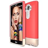 LG G4 Case, Maxboost [Vibrance Series] Protective Soft-Interior Scratch Protection Metallic Finished Base with Vibrant Trendy Color Slider Style for LG G4 (2015) - Italian Rose/Champagne Gold