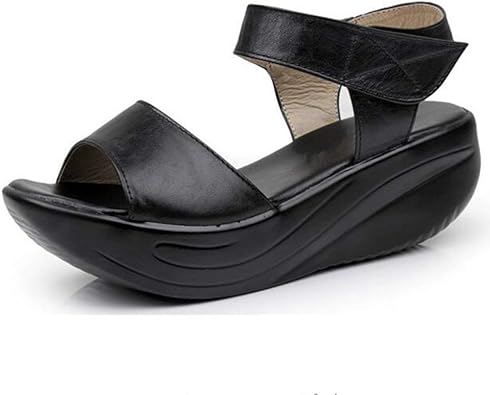 hook loop wedge sandals