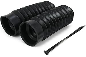 AnXin 49mm Fork Cover Front Gaiters Gators Boot Shock Absorber for Dyna FXDWG Black