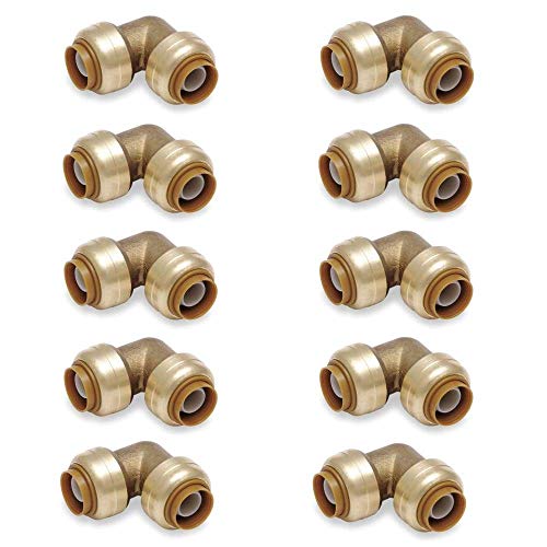 VENTRAL Push-Fit 1/2" Inch Push to Connect Fitting LF 90 Elbow 10