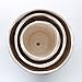 3 Pack Ceramic Flower Plant Pot with Saucers, Size 4’’ 5’’ and 6’’ (Modern)