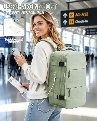 SZLX Vacuum Backpack with Pump Carry-on Luggage 40x30x20 Ryanair Vueling Wizzair Easyjet Backpack Travel Cabin Airplane 40x20x25 Ryanair Women Waterproof Carrying Backpack for Laptop Computer