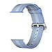 Smart Watch Band, Uitee Newest Woven Nylon Band for Apple Watch Series 42mm 1 & 2, Comfortably Light With Fabric-Like Feel Wrist Strap Replacement with Classic Buckle (Tahoe Blue Woven Nylon)