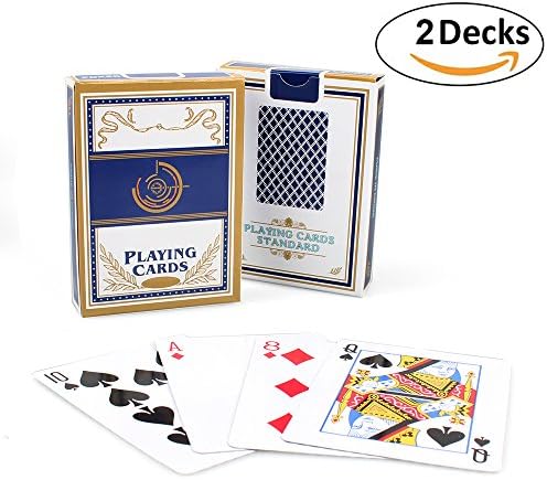 XIBO 2 Decks Play Cards, Porkect Regular Size Cards for Playing,Party, Picnic and more(Blue)