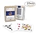 2 Decks Playing Cards, Porkect Regular Size Poker for Majic tool, Playing, Party, Picnic and more(Blue)