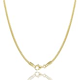GYUYCW Gold Necklace for Women 14K Gold Necklaces for Women 1.4mm Thin Snake Necklace for Womens Chain for Men Noticeable With Flawless Surface Herringbone Necklaces for Womens 16''-24''