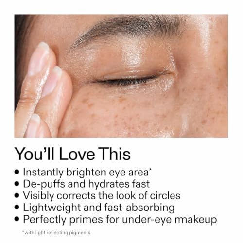 Under Eye Brightener Roller - Caffeine & Retinol Eye Serum for Dark Circles, Puffiness & Fine Lines, Travel Essential Vegan Skincare, Cooling Eye Massage, Dermatologist-Tested, 0.52 fl oz