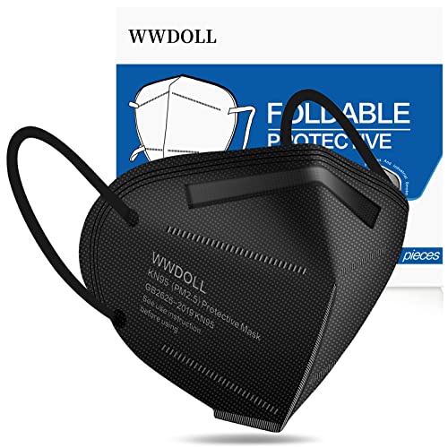 KN95 Face Mask 50 Pack, WWDOLL KN95 Masks 5Layer Breathable Mask with