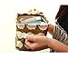 UQueen Fashion Creative Household Desktop Ambry Cotton Linen with handle Sundry Cloth Cosmetic Storage Basket Box Case Organizer (Tree)