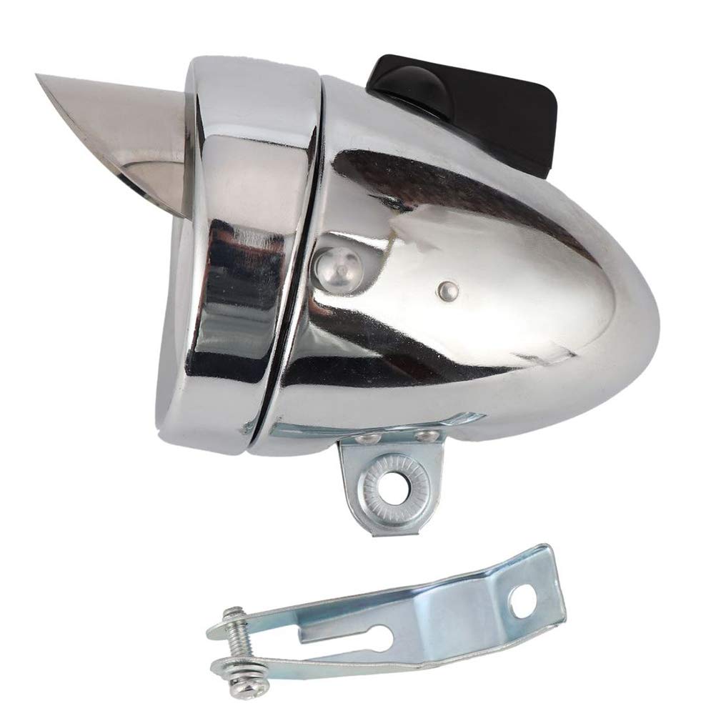 Yunobi Retro Super Bright LED Bicycle Front Head Light Chrome Visor Bullet Headlamp Headlight Waterproof Bike Lamp Bicycle Accessories