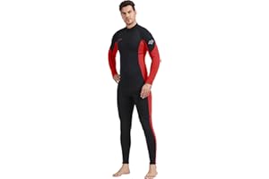 Hevto Men Wetsuits 3/2mm Neoprene Wet Suit Back Front Zip in Cold Water for Surfing Swimming Diving