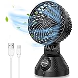 USB Desk Fan, ATTLOOQ Small Portable Desktop