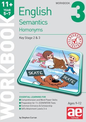 11+ Semantics Workbook 3 - Homonyms - 9781910107300 | SlugBooks