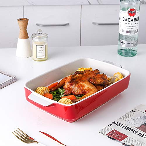 KOOV Bakeware Sets, Ceramic Baking Dish Set, Casserole Dish Set for Cooking, Cake Dinner