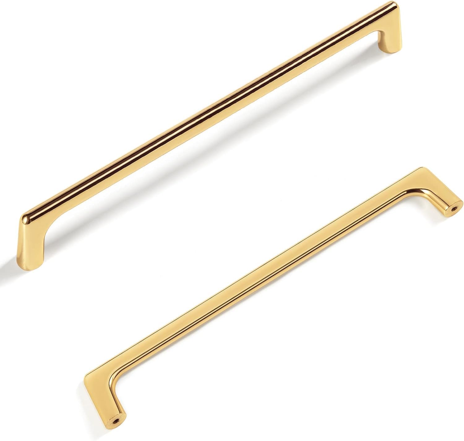 SYZOW 6 Pack Cabinet Handles Gold Modern Handles Furniture Handles, 160mm Hole Spacing Door Handles, Gold Kitchen Cupboard Handles