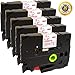 NEOUZA 5PK Compatible with Brother P-Touch Laminated Tze Tz Label Tape Cartridge 12mmx8m (TZe232 Red on White)