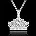 HMILYDYK 925 Sterling Silver Plated Crown Pendant Lady's fine Jewellery