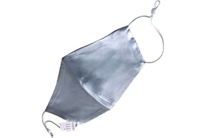 ROSEWARD 100% Mulberry Silk Face Mask with Filter Pocket Adjustable Ear Strap (Blue)