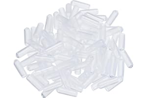 MANESI 200pcs Rubber End Caps 4mm ID Vinyl PVC Round Tube Bolt Cap Cover Screw Thread Protectors Clear