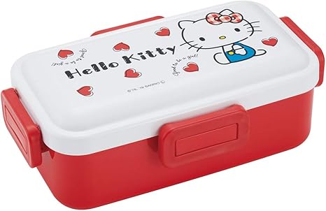 Amazon Co Jp スケーター 弁当箱 ふんわり盛れる ドーム型フタ ハローキティ Red Heart サンリオ 日本製 530ml Pflb6 ホーム キッチン