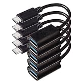 USB C to USB Adapter 5 Pack OTG Adaptor Woodcovo Type C to USB A Converter Data Syncing and Charging for Samsung,MacBook,ChromeBook Pixel,Nexus,All Type C Supported Device