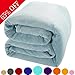 Shilucheng Luxury Fleece Blanket Super Soft and Warm Fuzzy Plush Lightweight King Couch Bed Blankets - Turquoise