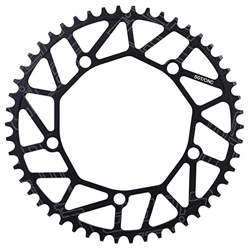 VGEBY1 Bike Chain Wheel, 50/52/54/56/58T 130BCD Bike Single Speed Chainring for Most Bicycle Road Bike Mountain Bike(50T)