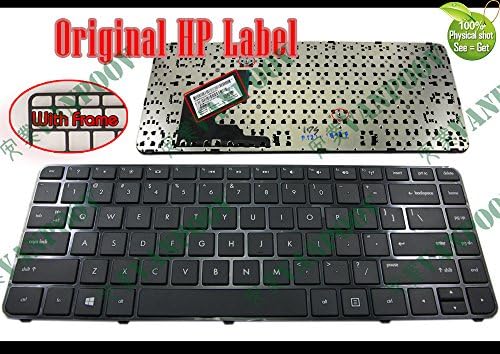 New US Laptop Keyboard with Frame HP Pavilion 14 14B SLEEKBOOK ULTRABOOK 14-B000 14-B100 TOUCHSMART 14B Black 697904-001 696276-001 701391-001 AEU33U00110 210 MP-12G53US-920 9Z.N8LSQ.301 U33